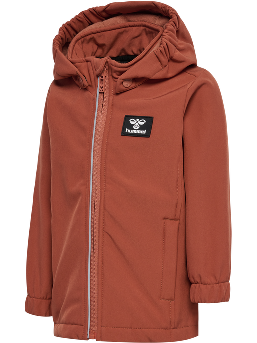 hmlMARS MINI SOFTSHELL JACKET, COPPER BROWN, packshot