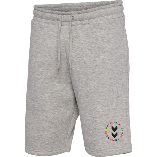 hmlEVERYTHING NOTHING SWEAT SHORTS, GREY MELANGE, packshot