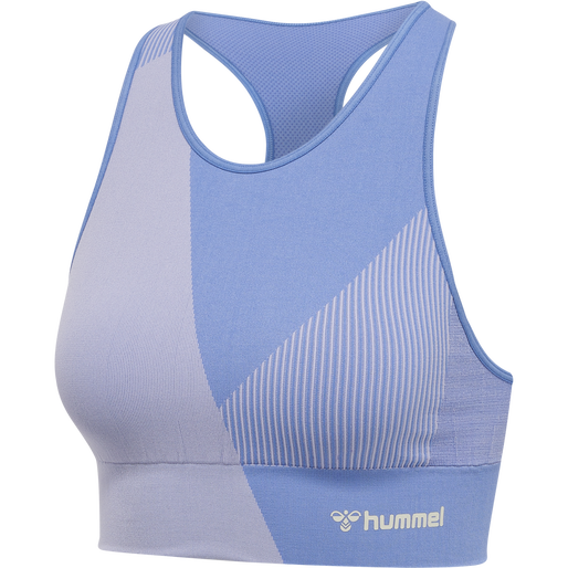 hmlMT UNITE SEAMLESS SPORTS TOP, MARINA/LAVENDER, packshot