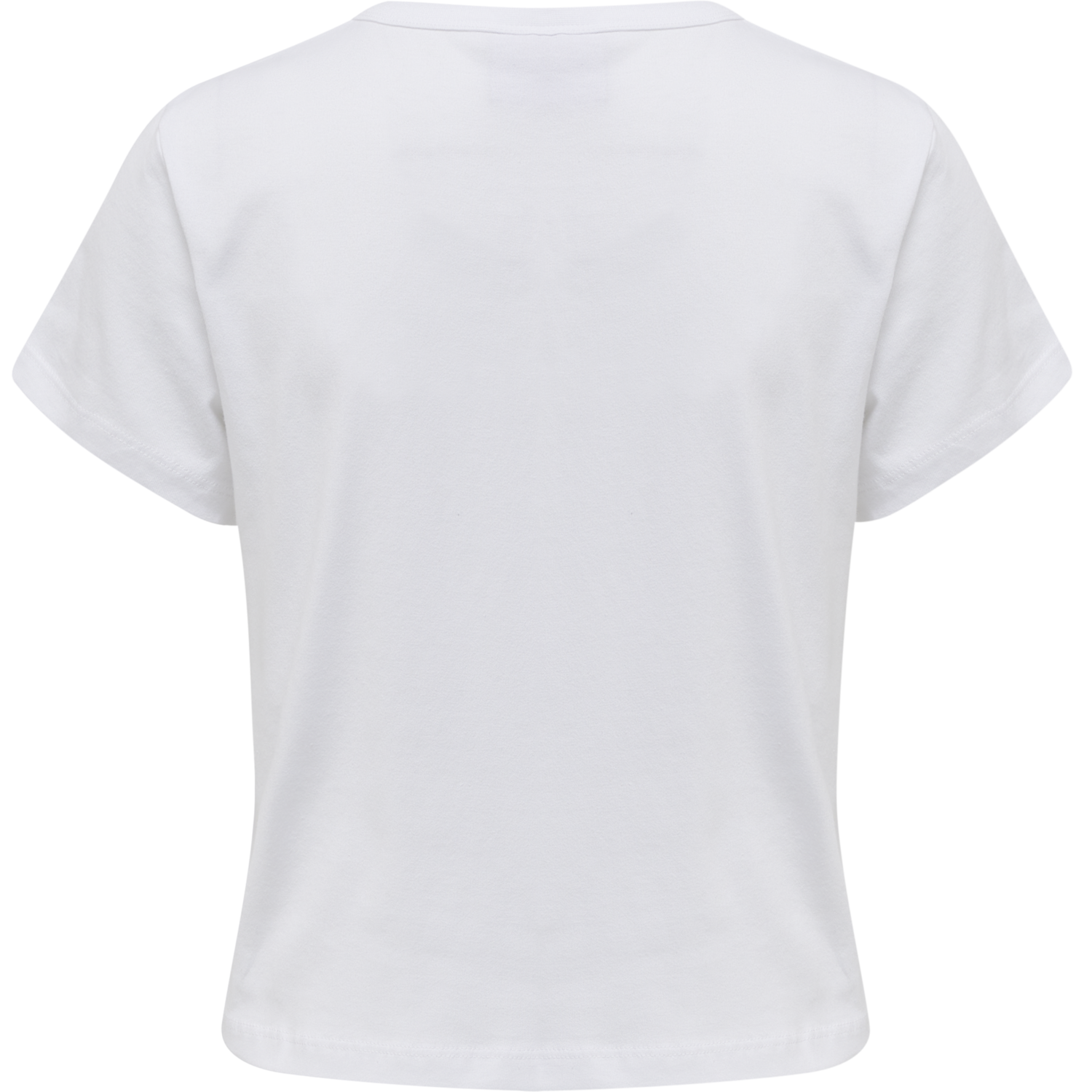 hmlIC TEXAS CROPPED T-SHIRT, WHITE/TRUE BLUE, packshot