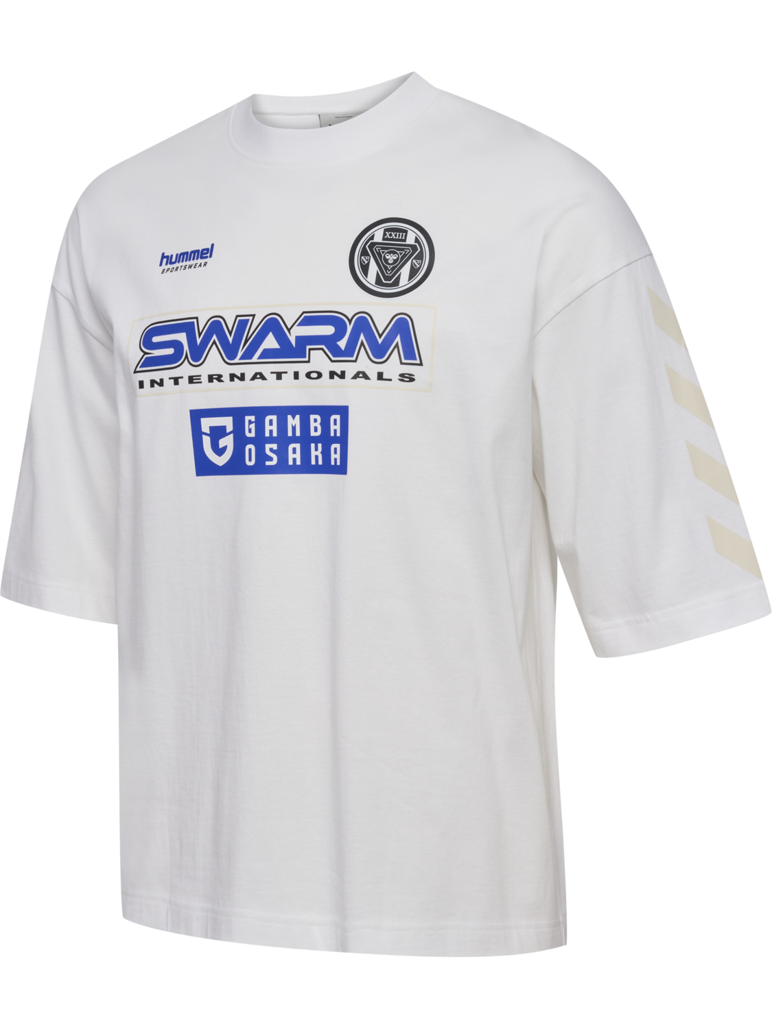 hmlOVERSIZED T-SHIRT GAMBA, WHITE, packshot