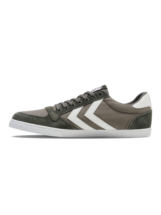 HUMMEL SLIMMER STADIL LOW, CASTLE ROCK/WHITE KH, packshot