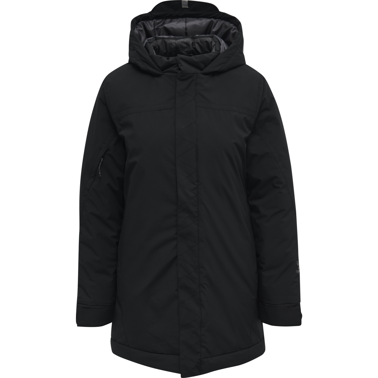 hmlNORTH PARKA JACKET WOMAN, BLACK/ASPHALT, packshot