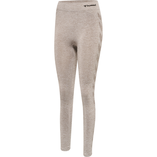 hmlCI SEAMLESS MID WAIST TIGHTS, DRIFTWOOD MELANGE, packshot