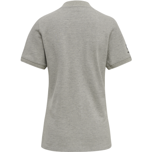 hmlMOVE GRID POLO WOMAN, GREY MELANGE, packshot