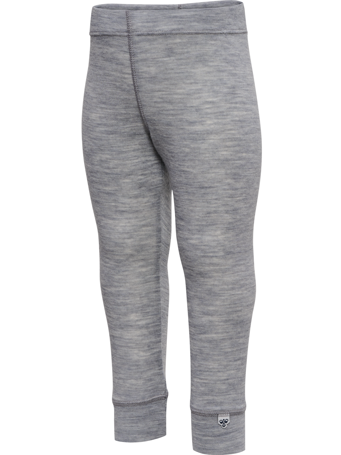 hmlMINI WOOL RIB TIGHTS, GREY MELANGE, packshot