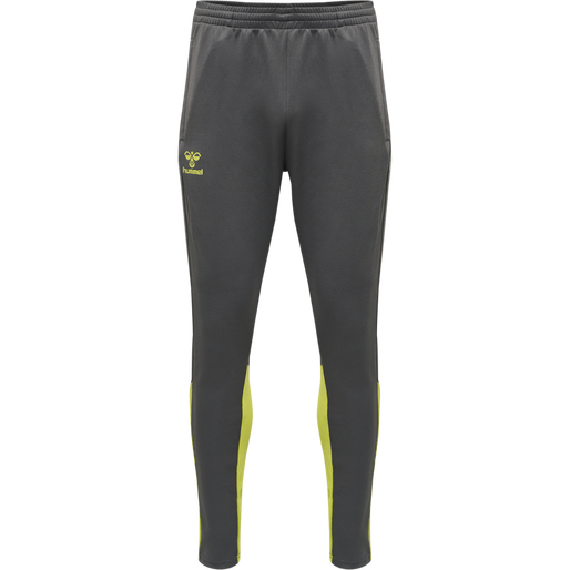 hmlONGRID POLY PANTS, FORGED IRON/DARK CITRON hmlONGRID POLY PANTS, FORGED IRON/DARK CITRON, packshot