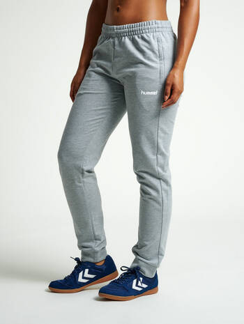 HMLGO COTTON PANTS WO, GREY MELANGE, model