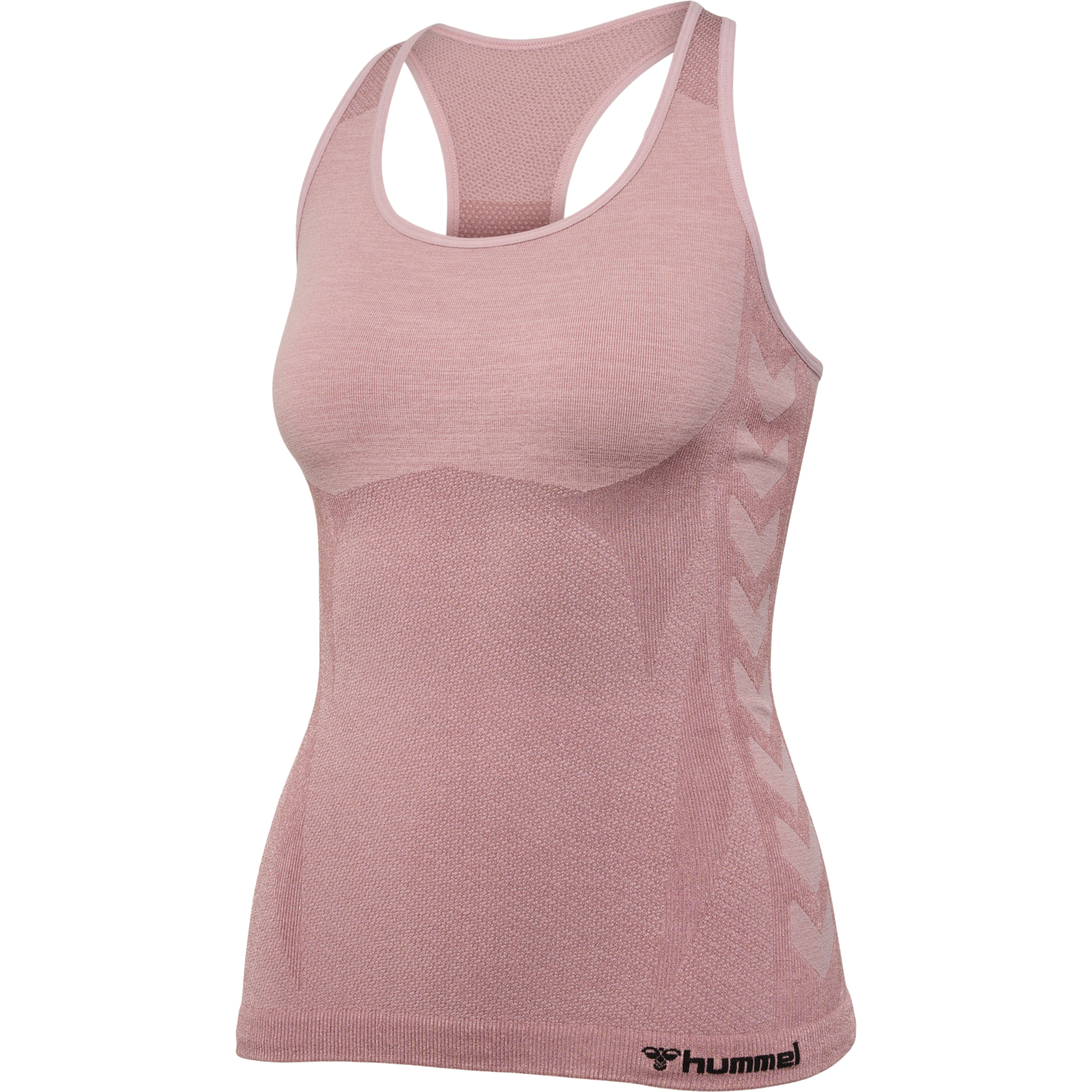 hmlCLEA SEAMLESS TOP, WOODROSE/ROSE TAUPE MELANGE, packshot