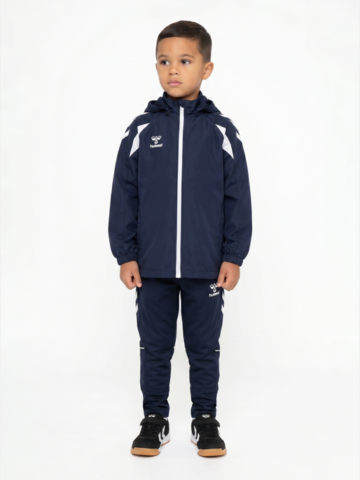 hmlCORE 2.0 ALL-WEATHER JACKET KIDS, MARINE/WHITE, model