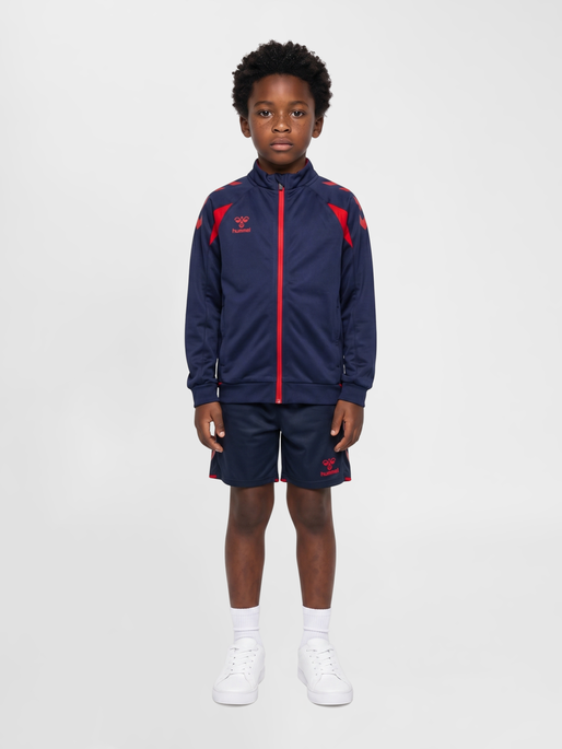 hmlCORE 2.0 TRACK ZIP JACKET KIDS, MARINE/TRUE RED, model