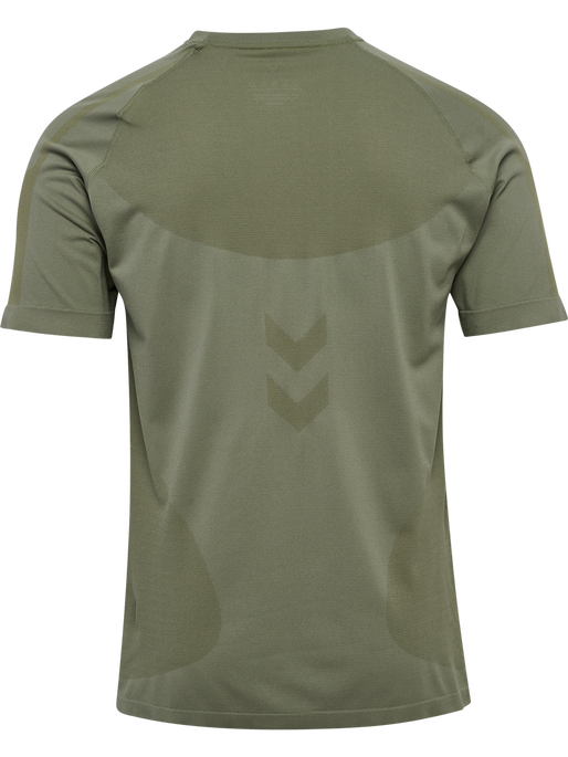 hmlHIIT SEAMLESS T-SHIRT S/S, DEEP LICHEN GREEN, packshot