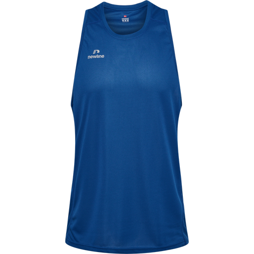 MEN'S ATHLETIC RUNNING SINGLET, TRUE BLUE, packshot