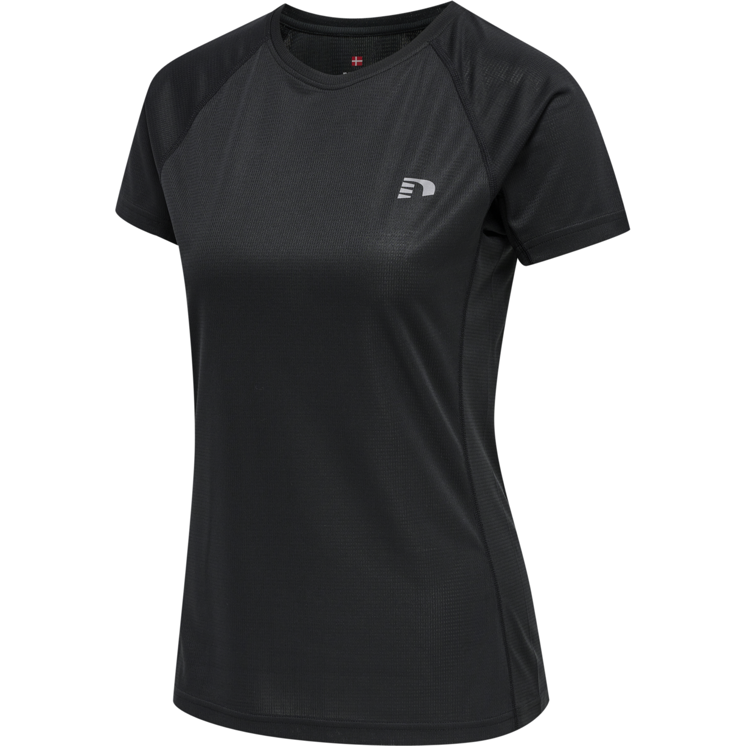 WOMEN CORE RUNNING T-SHIRT S/S, BLACK, packshot
