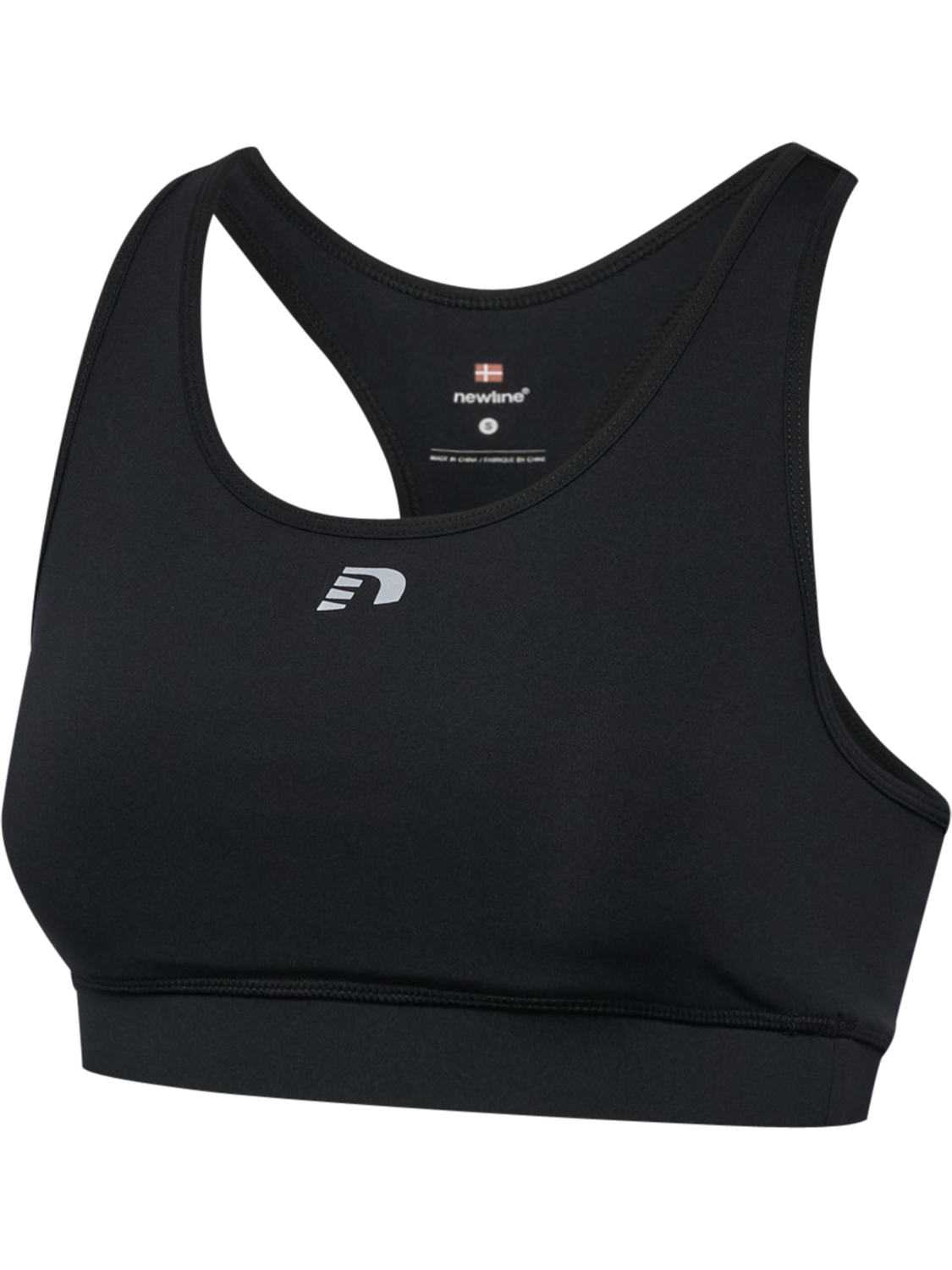 WOMEN ESSENTIAL BRA TOP, BLACK, packshot