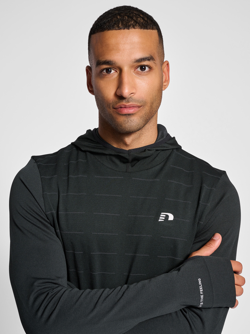 nwlCAMBRIGDE SEAMLESS HOODIE MEN, BLACK, model