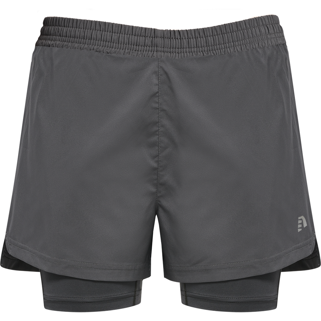 hummel WOMEN 2 IN 1 RUNNING SHORTS FORGED IRON hummel