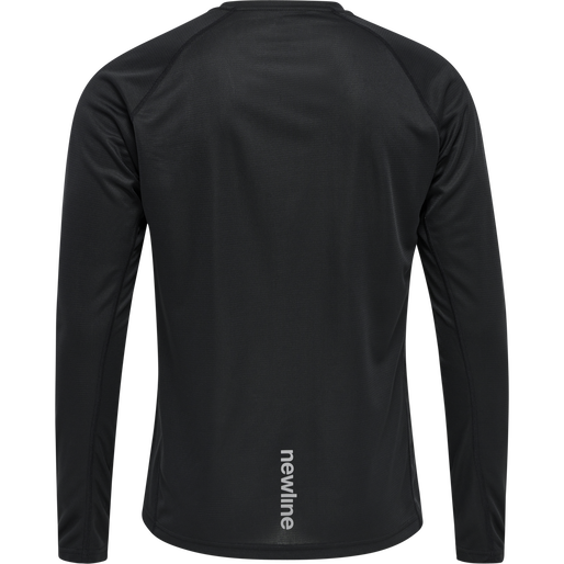 MEN CORE RUNNING T-SHIRT L/S, BLACK, packshot