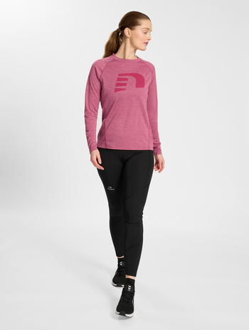 nwlORLANDO T-SHIRT L/S WOMAN, DRY ROSE MELANGE, model