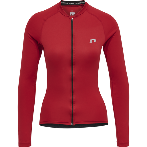 WOMENS CORE BIKE L/S JERSEY, TANGO RED, packshot