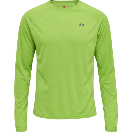 MEN CORE RUNNING T-SHIRT L/S, GREEN FLASH, packshot