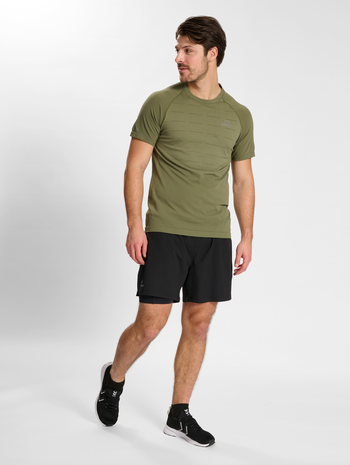 nwlDALLAS SHORTS 2IN1 MEN, BLACK, model