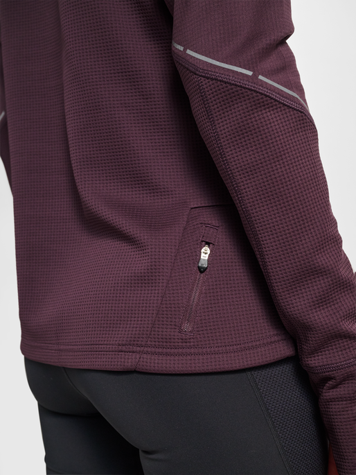 nwlPOWER HALF ZIP MIDLAYER W, PLUM PERFECT, model