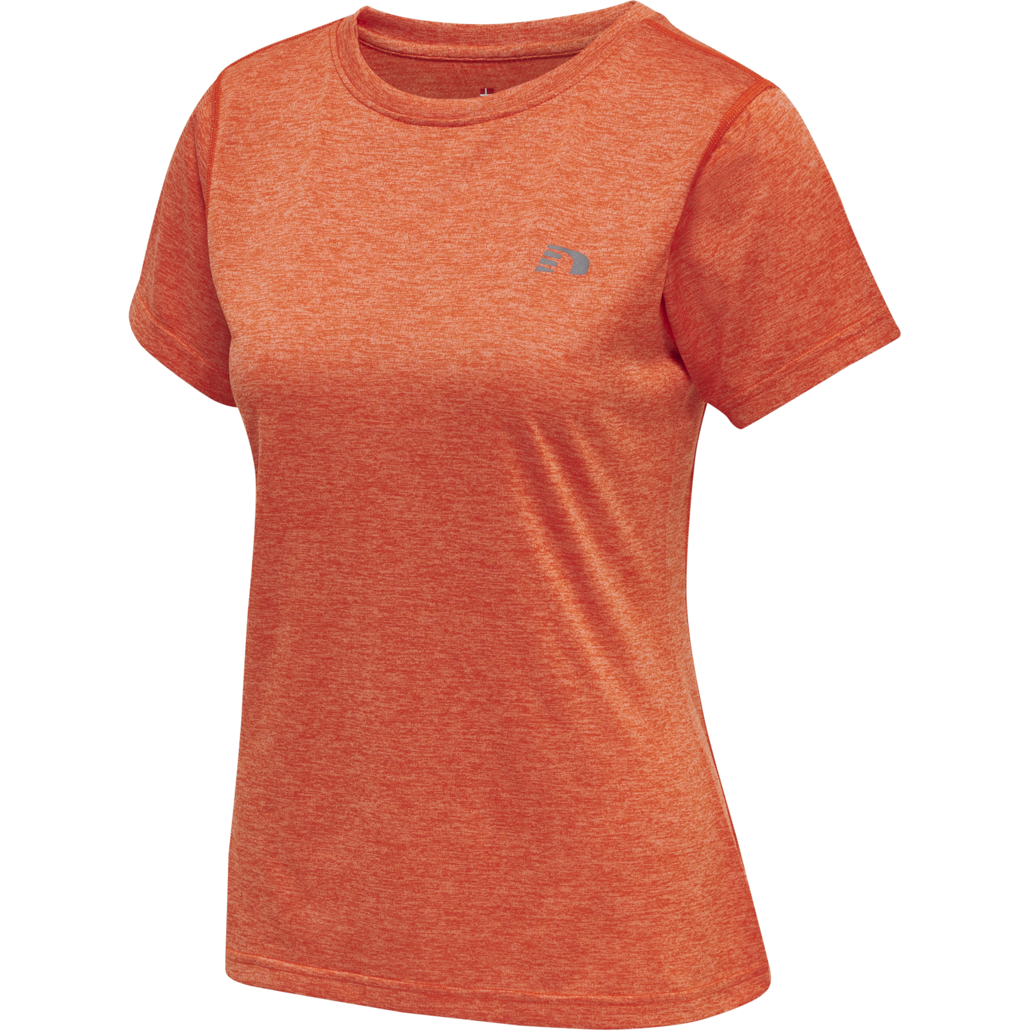 WOMEN STATEMENT T-SHIRT S/S, SPICY ORANGE MELANGE, packshot