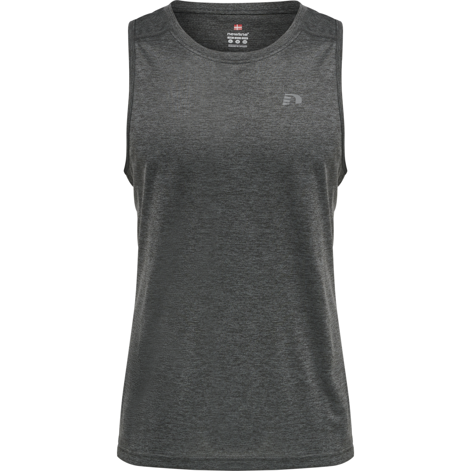 MEN RUNNING SINGLET, FORGED IRON MELANGE, packshot