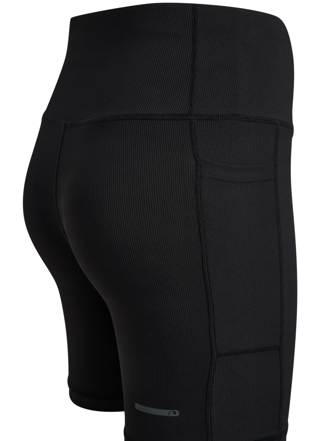 nwlECLIPSE RIB SHORT TIGHTS, BLACK, packshot