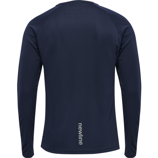 MEN CORE RUNNING T-SHIRT L/S, BLACK IRIS, packshot