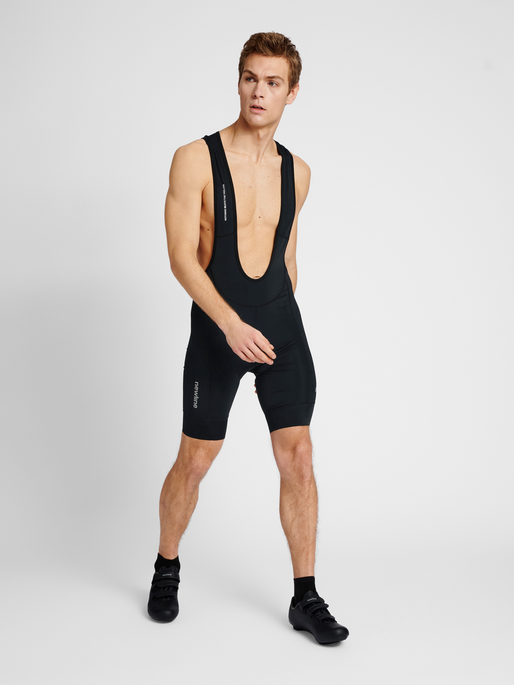 MENS CORE BIKE PANEL BIB SHORTS, BLACK, model