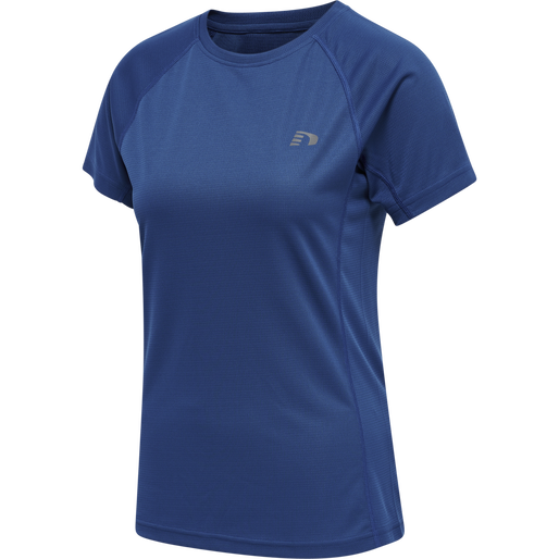 WOMEN CORE RUNNING T-SHIRT S/S, TRUE BLUE, packshot