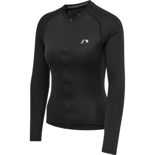 WOMENS CORE BIKE L/S JERSEY, BLACK, packshot