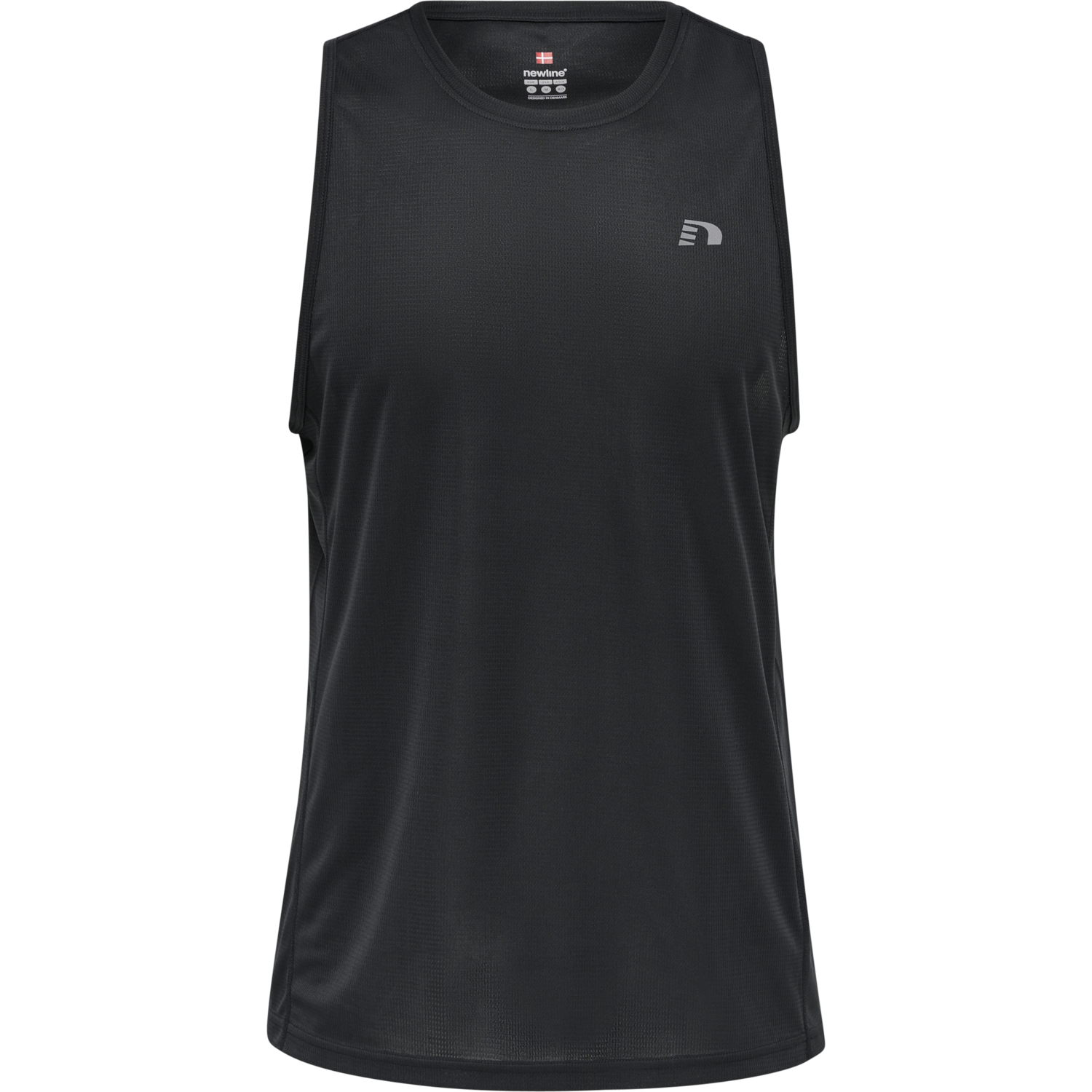 MEN CORE RUNNING SINGLET, BLACK, packshot