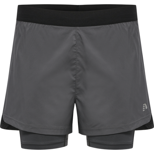WOMEN 2-IN-1 RUNNING SHORTS, FORGED IRON, packshot