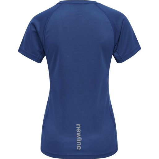 WOMEN CORE RUNNING T-SHIRT S/S, TRUE BLUE, packshot