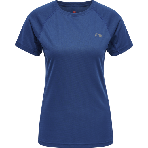 WOMEN CORE RUNNING T-SHIRT S/S, TRUE BLUE, packshot